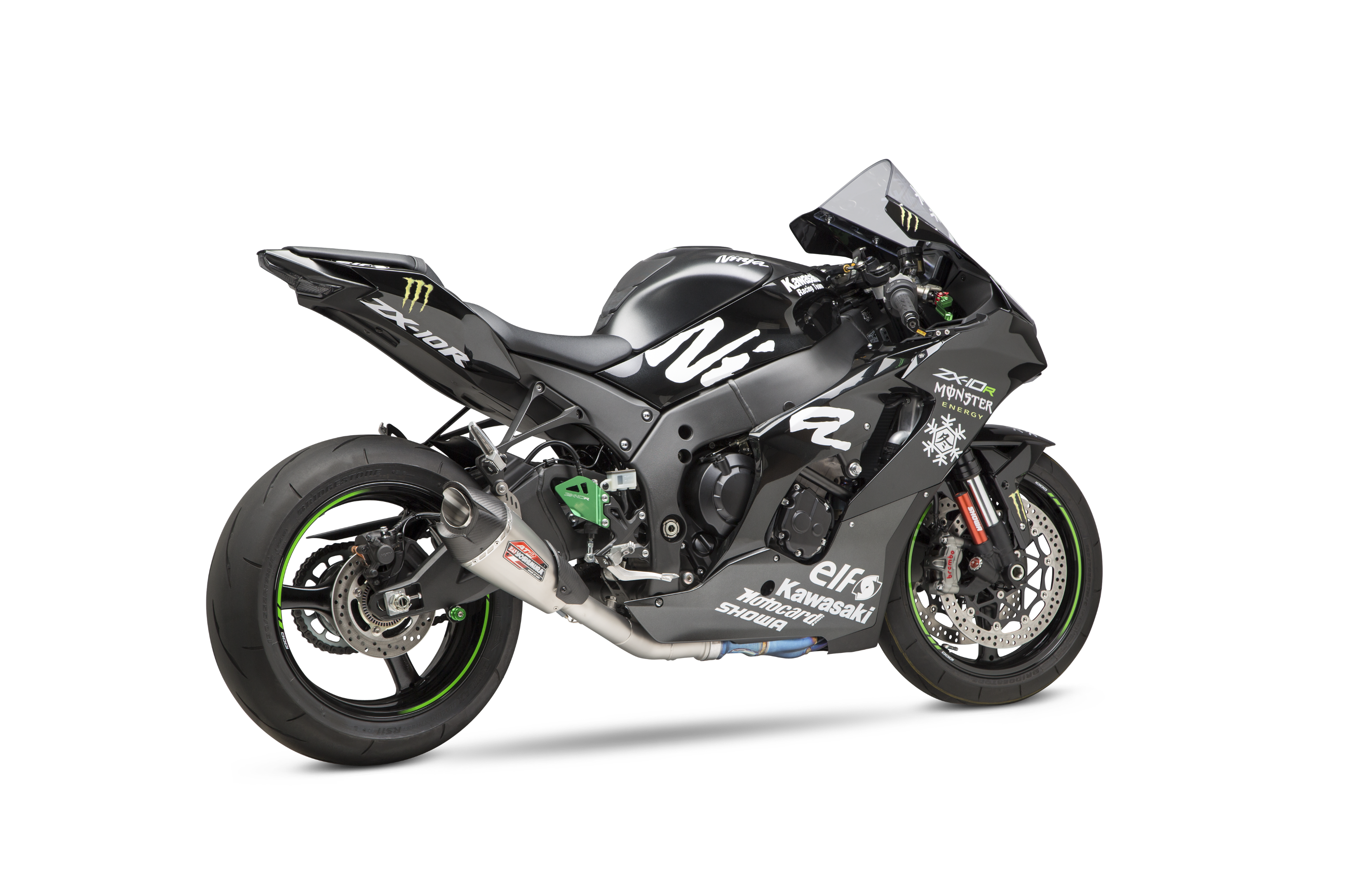 Yoshimura Exhaust Race At2 3/4 Sys Ss/cf Kaw - Street Collection