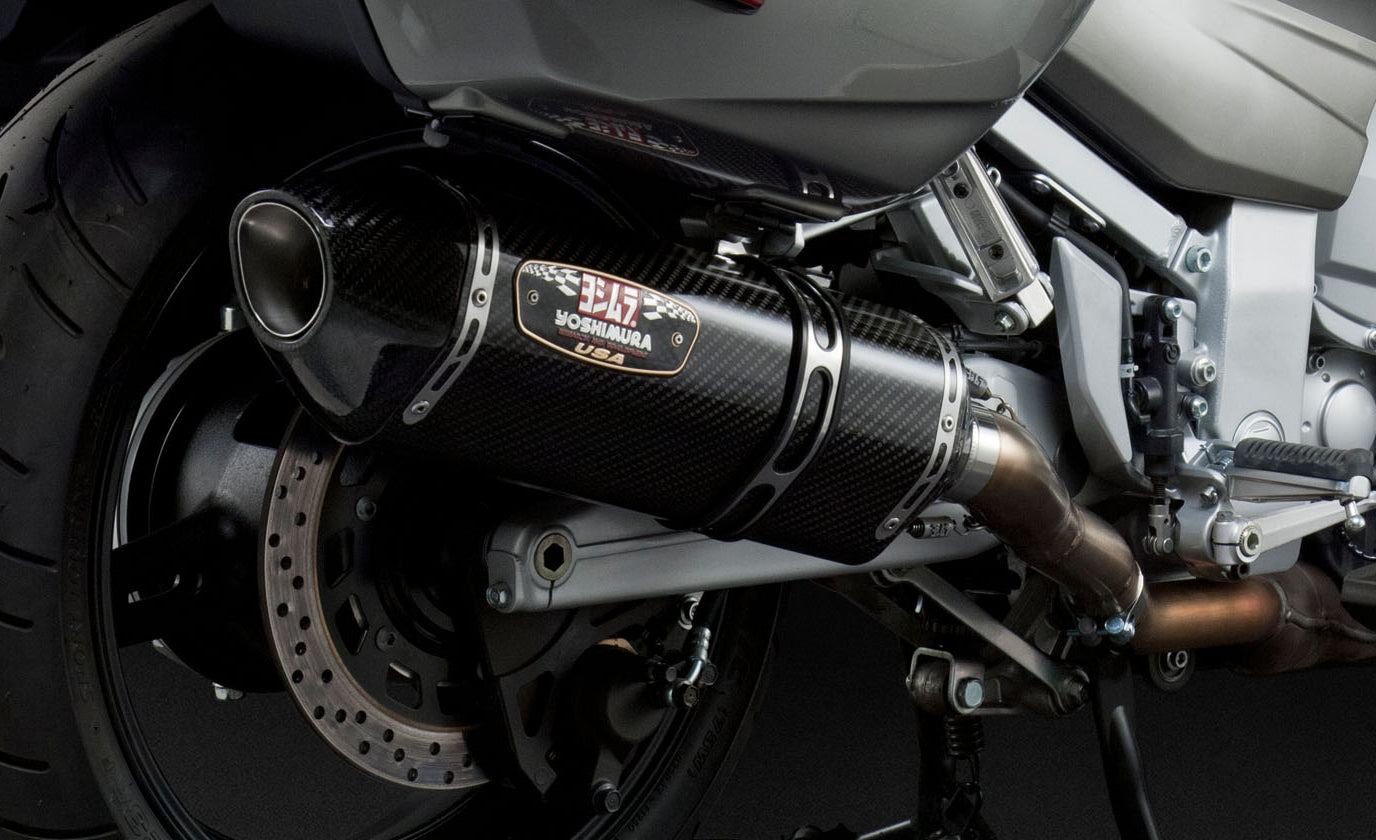 Yoshimura Exhaust Signature R-77 Slip-on Ss-cf-cf Dual - Street Collection