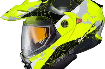 SCORPION EXO Exo At960 Cold Weather Helmet Topographic Hi Vis Lg (Dual) - Helmets