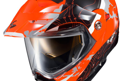 Scorpion Exo Exo-at960 Cold Weather Helmet Topographic Sand/grn Xl Electr