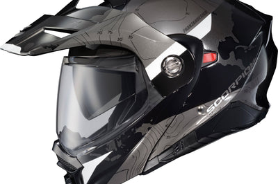 SCORPION EXO Exo At960 Modular Helmet Topographic Black/White 3x - Helmets