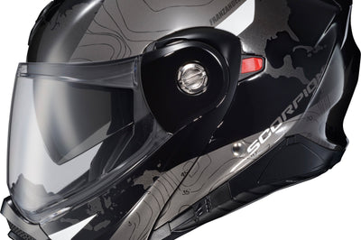 SCORPION EXO Exo At960 Modular Helmet Topographic Black/White 3x - Helmets