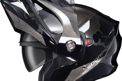 SCORPION EXO Exo At960 Modular Helmet Topographic Black/White 3x - Helmets