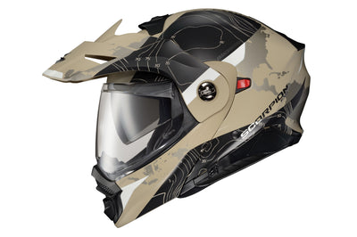 SCORPION EXO Exo At960 Modular Helmet Topographic Sand/Black Sm - Helmets