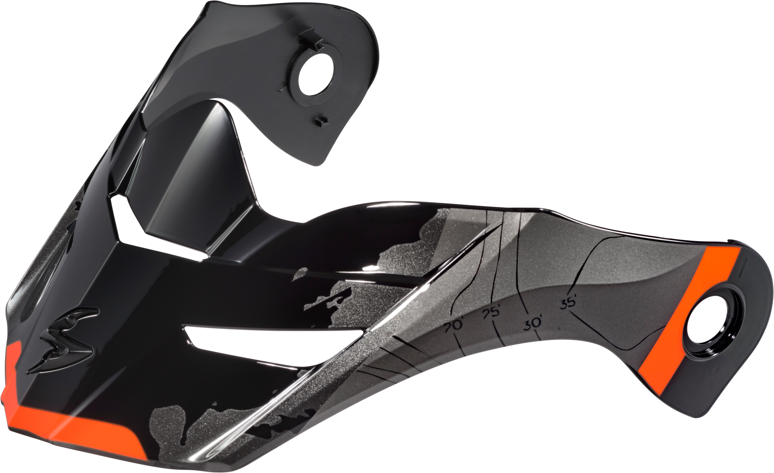 Scorpion Exo Exo-at960 Peak Visor Topographic Sand/green - Orange/Black