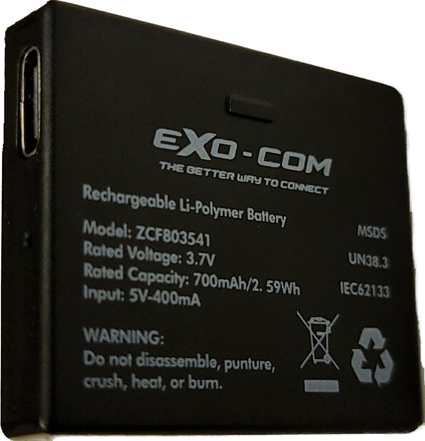 Uclear Exo-com Replacement Spare Battery - Apparel Collection