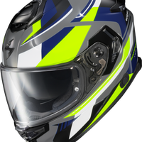 SCORPION EXO Exo Eclipse Full Face Helmet Lunar Grey/Hi Vis/Blue Lg