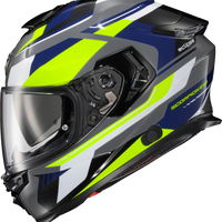 SCORPION EXO Exo Eclipse Full Face Helmet Lunar Grey/Hi Vis/Blue Xl