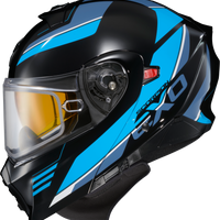 Scorpion Exo Exo-gt930 Cold Weather Helmet Modulus Wht/blu Xl (electric) - Matte Black / 2X-Large