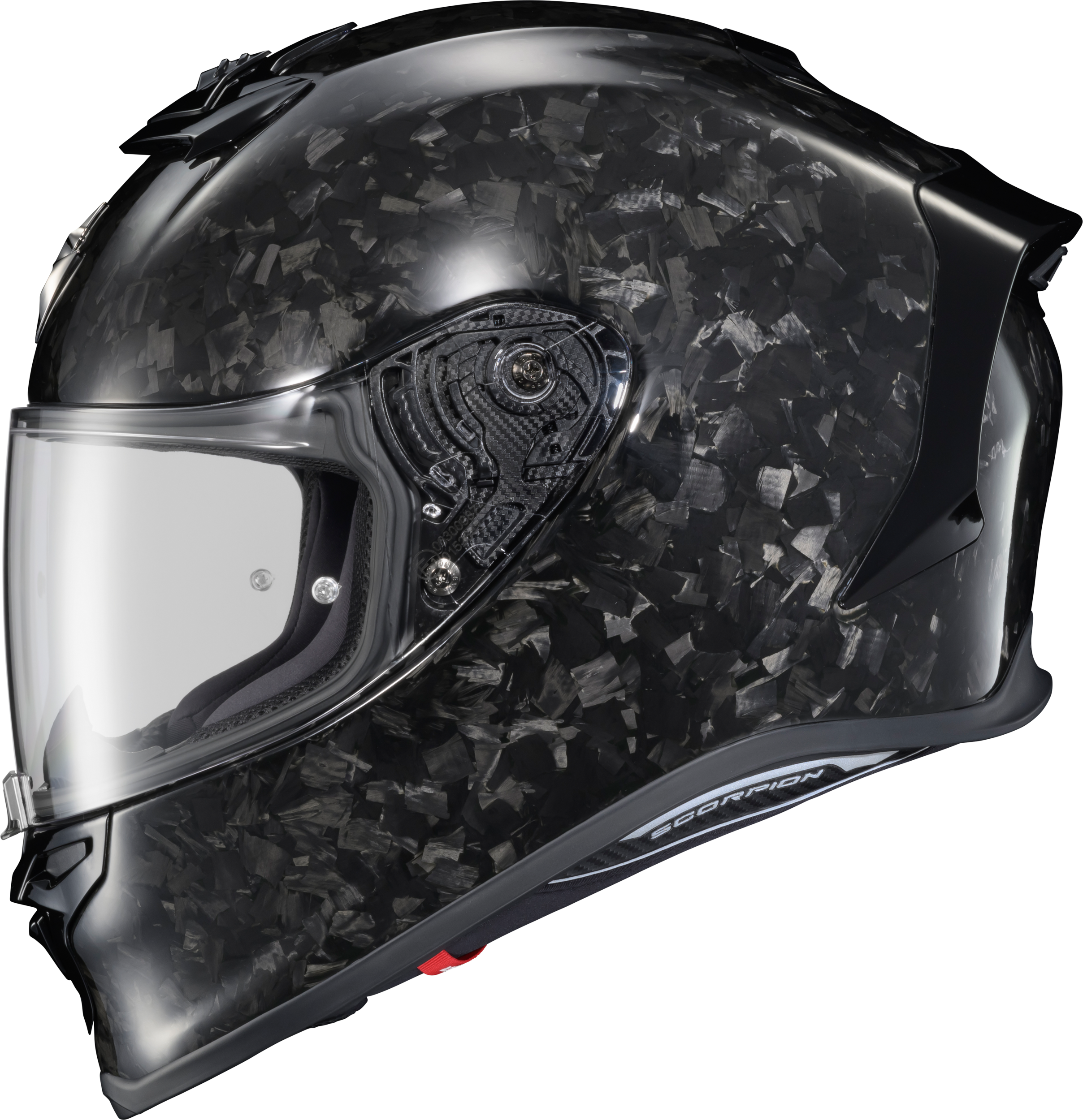 SCORPION EXO Exo R1 Air Full Face Helmet Carbon Onyx Gloss Black Md - Helmets