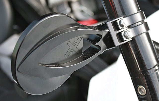 Axia Ext 5’’ Round Mirror Silver - Black - Atv Performance Products