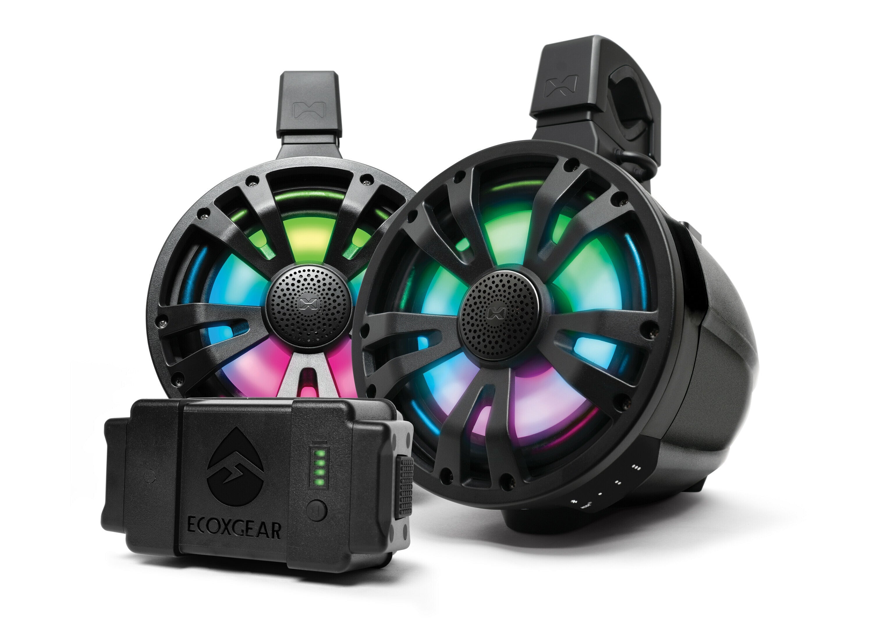 Ecoxgear Extrmtower 2-pk 8 Spkr 1 Amp + Btry Non-amp Blk - Watercraft Collection