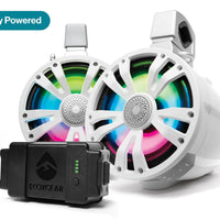 Ecoxgear Extrmtower 2-pk 8 Spkr 2 Non-amplified Speakers Wht - Watercraft Collection