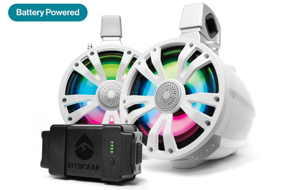 Ecoxgear Extrmtower 2-pk 8 Spkr 2 Non-amplified Speakers Wht - Watercraft Collection