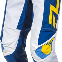 FLY RACING F 16 Pants Ca/Ny White/Dark Blue/Yellow Sz 28