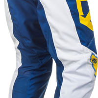 FLY RACING F 16 Pants Ca/Ny White/Dark Blue/Yellow Sz 32