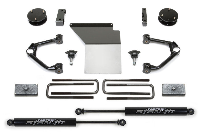 Fabtech 07-18 GM K1500 w/OE Forged UCA 3.5in Budget System w/Rear Stealth Shocks - Suspension