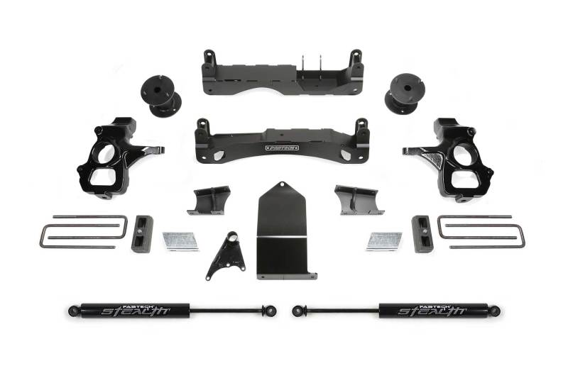Fabtech 14-18 GM C/K1500 P/U w/oE Forg Stl UCA 4in Basic Sys w/Stealth - Suspension
