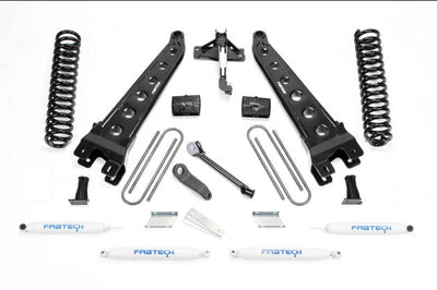 Fabtech 17-21 Ford F250/F350 4WD Gas 4in Rad Arm Sys w/Coils & Perf Shks - Suspension