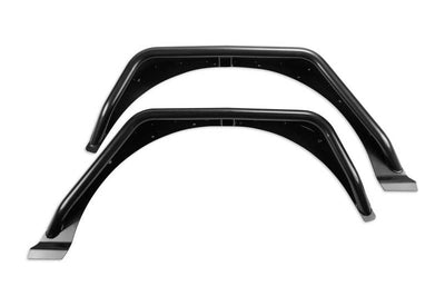 Fabtech 18-21 Jeep JL 4WD Rear Steel Tube Fenders - Textured Black - Fender Flares & Trim