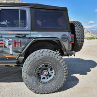 Fabtech 18-21 Jeep JL 4WD Rear Steel Tube Fenders - Textured Black - Fender Flares & Trim