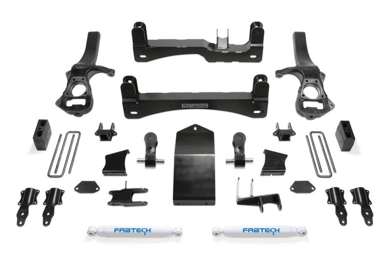 Fabtech 19-20 GM C/K1500 P/U w/Trail Boss/At4 Pkg 4in Basic Sys w/Perf Shks - Suspension