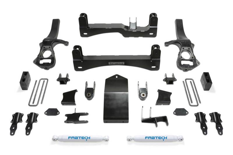 Fabtech 19-21 GM K1500 P/U 6in Basic Sys w/Perf Shks - Suspension