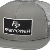 Fire Power Flat Bill Fp Hat Black - Grey - Watercraft Collection