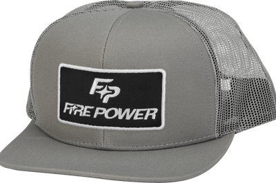 Fire Power Flat Bill Fp Hat Black - Grey - Watercraft Collection