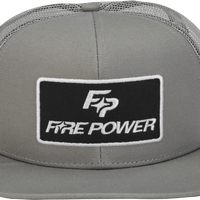 Fire Power Flat Bill Fp Hat Black - Grey - Watercraft Collection