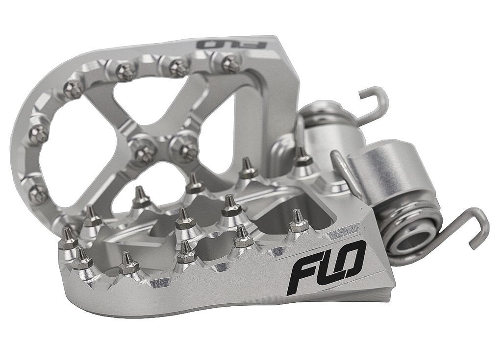 Flo Motorsports Footpeg Low Silver Yam 10mm Back 12mm Down - Offroad Collection
