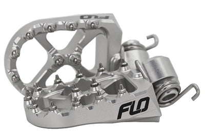 Flo Motorsports Footpeg Low Silver Yam 10mm Back 12mm Down - Offroad Collection