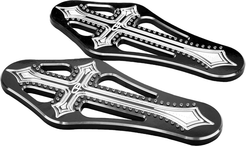 Prec. Billet Floorboards Rider Bad Axe Black - Harddrive Products