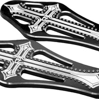 Prec. Billet Floorboards Rider Bad Axe Black - Harddrive Products