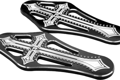 Prec. Billet Floorboards Rider Bad Axe Black - Harddrive Products