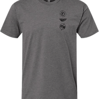 Fly Racing Atom Tee Cool Blue Heather Xl - Gunmetal / 2X-Large - Gear