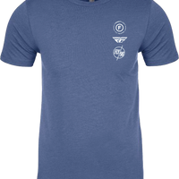 Fly Racing Atom Tee Cool Blue Heather Xl - Gunmetal / 2X-Large - Gear