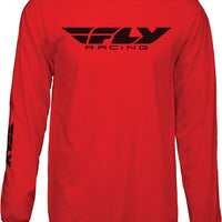 Fly Racing Corporate L/s Tee Red Xl - Black / 2X-Large - Gear