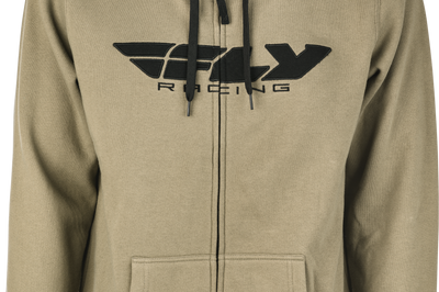 Fly Racing Corporate Zip Up Hoodie Tan/black Xl - Gear