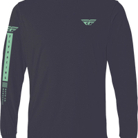 FLY RACING Fly Tribe Long Sleeve Tee Navy/Green Sm - Shirts