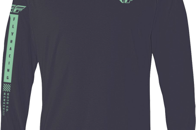 FLY RACING Fly Tribe Long Sleeve Tee Navy/Green Sm - Shirts