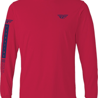 FLY RACING Fly Tribe Long Sleeve Tee Red/Blue Sm - Shirts
