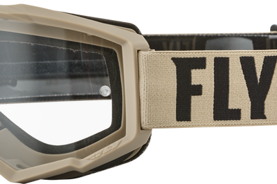 FLY RACING Focus Goggle Khaki/Brown W/ Clear Lens - Eyewear