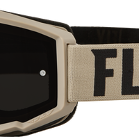 Fly Racing Focus Sand Goggle Khaki/brown W/ Dark Smoke Lens - Black/White - Gear