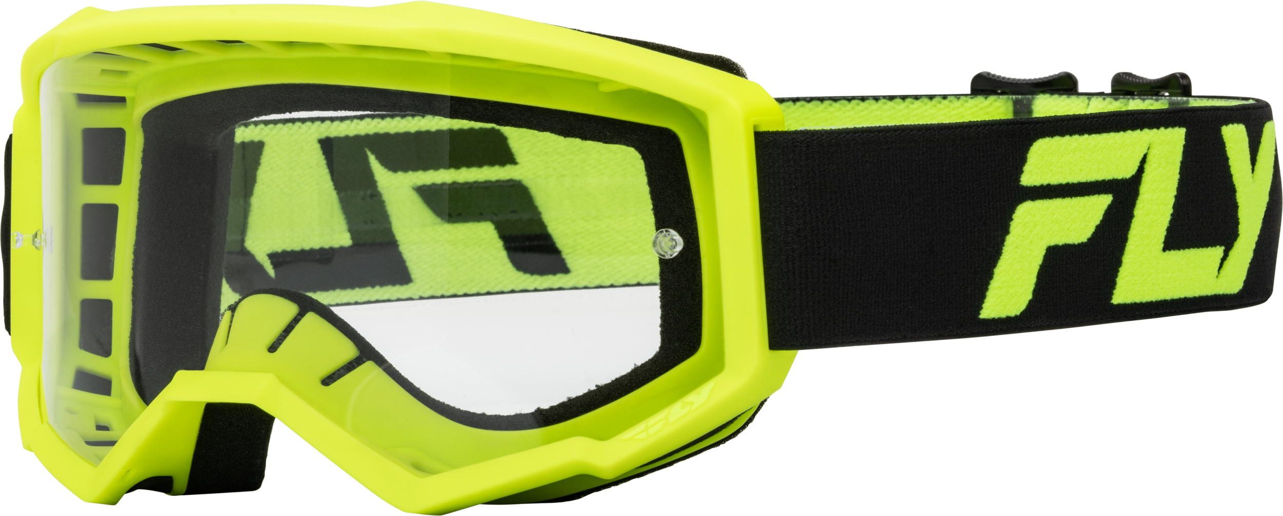 Fly Racing Focus Se Kryptek Goggle Moss Grey/black W/ Clear Lens - Black/Hi-Vis Yellow - Gear