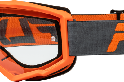 Fly Racing Focus Se Kryptek Goggle Moss Grey/black W/ Clear Lens - Charcoal/Orange - Gear