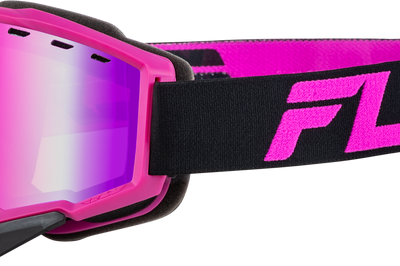 Fly Racing Focus Snow Goggle Black/pink W/ Pink Mirror/rose Lens - Apparel Collection
