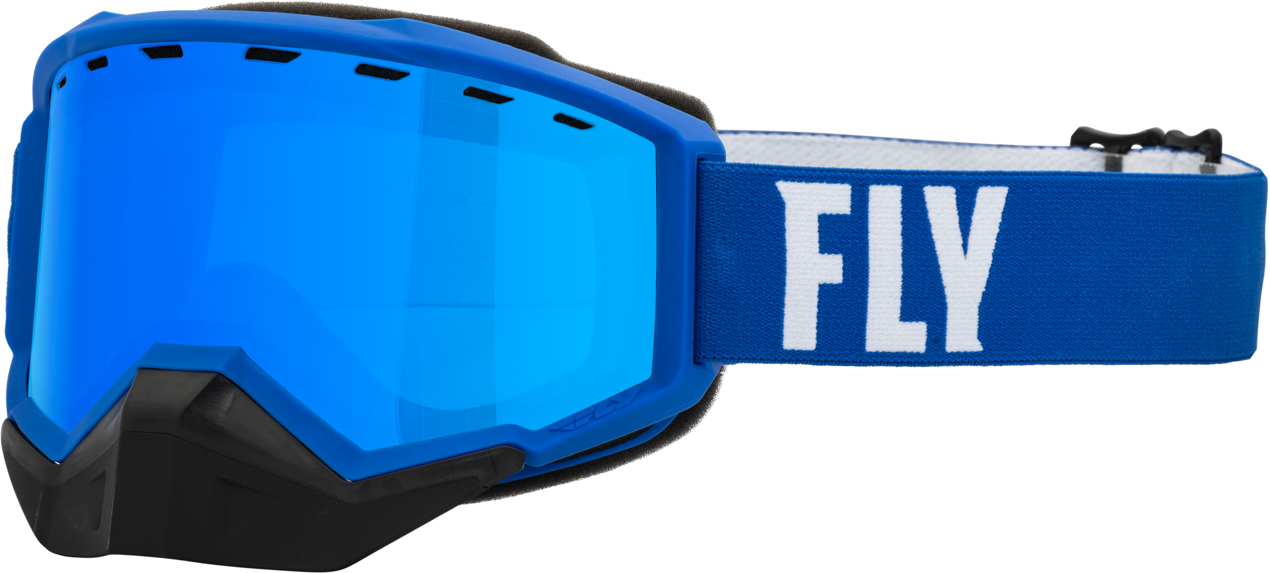 Fly Racing Focus Snow Goggle Black/pink W/ Pink Mirror/rose Lens - Blue/White - Apparel Collection