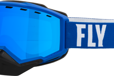 Fly Racing Focus Snow Goggle Black/pink W/ Pink Mirror/rose Lens - Blue/White - Apparel Collection