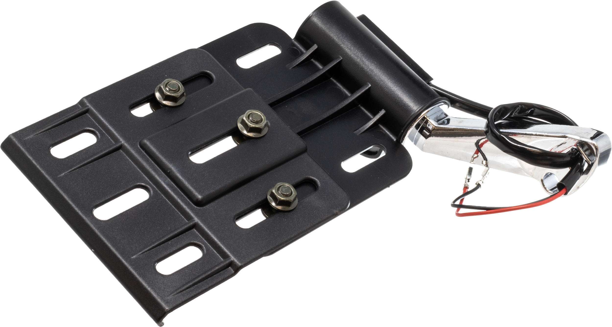 Letric Lighting Co Foldable Tag Mount W Light Blk/chr - Black